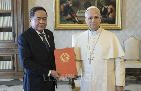 Chủ tịch Quốc hội Trần Thanh Mẫn tiếp kiến Giáo hoàng Leo XIV