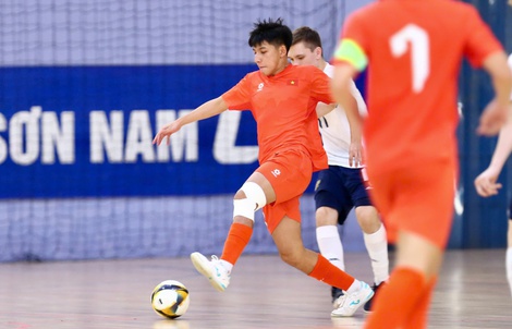 U19 futsal Việt Nam thua U19 Nga cách biệt 5 bàn