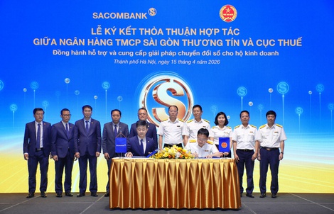 Sacombank hợp tác với Cục Thuế triển khai giải pháp hỗ trợ hàng triệu hộ kinh doanh trên toàn quốc