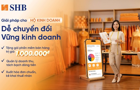 SHB đồng hành cùng hộ kinh doanh số hóa với chương trình ưu đãi lên tới 3 tỉ đồng