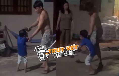 Phẫn nộ clip người cha lôi con nhỏ ra đánh tới tấp giữa khu dân cư TPHCM