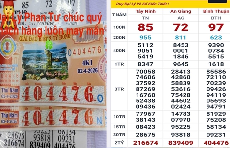 2 giải độc đắc xổ số miền Nam lộ diện vào sáng sớm 3-4