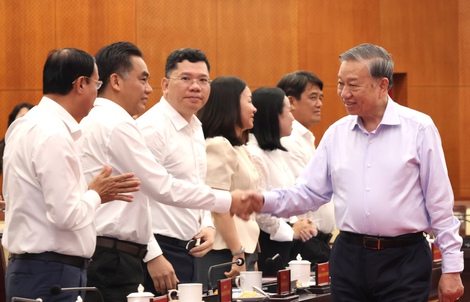 Tổng Bí thư, Chủ tịch nước Tô Lâm đang làm việc với Ban Thường vụ Thành ủy TPHCM