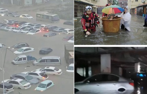 Mưa lớn kỷ lục trong 10 năm qua, Khâm Châu - Trung Quốc ngập kinh hoàng