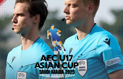 Trọng tài UEFA có thể điều hành giải đấu của U17 Việt Nam
