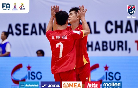 Futsal Việt Nam ra quân thuận lợi với chiến thắng "4 sao" ở giải Đông Nam Á