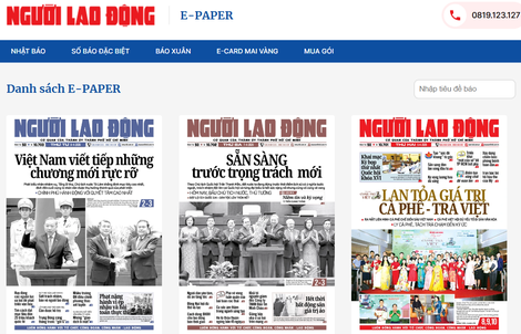 E-Paper Người Lao Động - Đọc báo hiện đại, nhận quà hấp dẫn