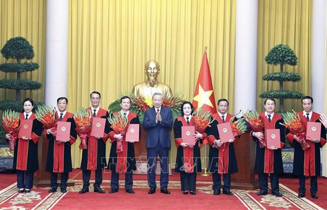Tổng Bí thư, Chủ tịch nước Tô Lâm trao quyết định bổ nhiệm Thẩm phán TAND Tối cao