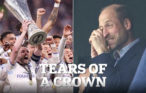 Lý do khiến Thái tử nước Anh bật khóc sau trận chung kết Europa League
