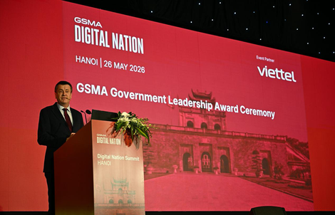 Việt Nam nhận Giải thưởng Lãnh đạo Chính phủ 2026 của GSMA về chuyển đổi số