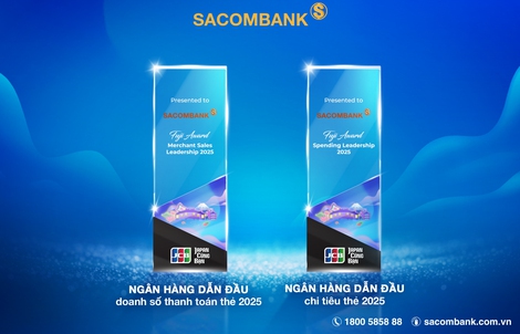 SACOMBANK dẫn đầu doanh số thanh toán và chi tiêu thẻ JCB năm 2025