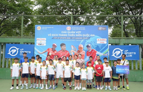 Gần 500 tay vợt trẻ tranh tài tại VTF Juniors Tour 1
