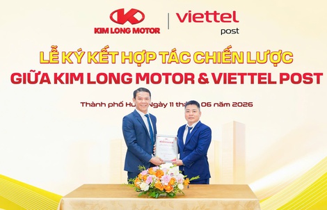 KIM LONG MOTOR "bắt tay" VIETTEL POST phát triển hệ sinh thái vận tải xanh