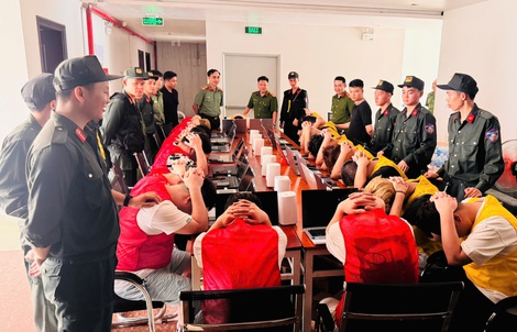 Hình ảnh bên trong khách sạn nơi nhóm người nước ngoài tổ chức lừa đảo