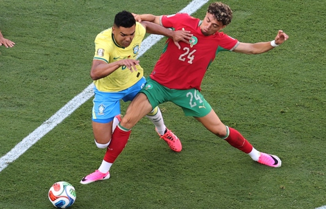 Morocco lỡ cơ hội lịch sử, Casemiro tệ nhất Brazil