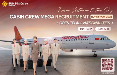Sun PhuQuoc Airways khởi động đợt tuyển dụng tiếp viên lớn nhất năm, chào đón ứng viên quốc tế