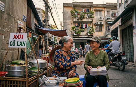 Cú "bẻ lái" của bà bán xôi