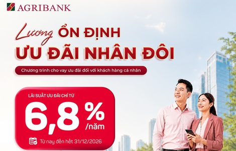 Agribank cho vay ưu đãi khách hàng cá nhân có nguồn thu nhập từ lương