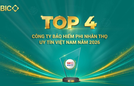 BIC lọt TOP 4 công ty bảo hiểm phi nhân thọ uy tín lần thứ hai liên tiếp