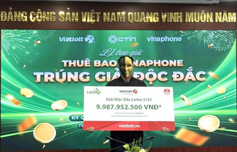Chọn số theo giấc mơ, người đàn ông tại Quảng Trị trúng độc đắc Lotto 5/35 gần 9,99 tỉ đồng