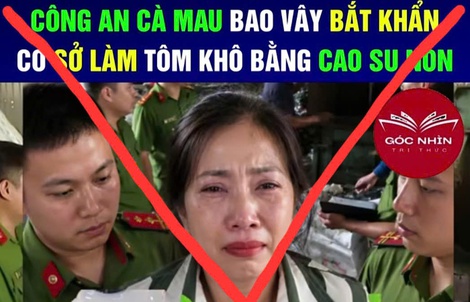 Cà Mau làm rõ thông tin "làm tôm khô bằng cao su non"