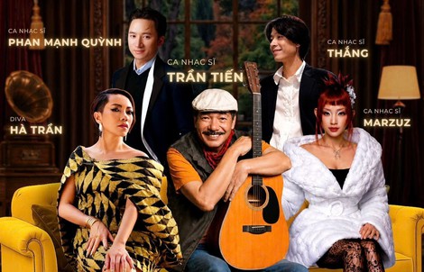 Nhạc sĩ Trần Tiến và cháu gái Hà Trần đứng chung sân khấu