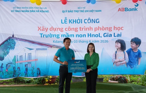 ABBank thêm “lớp học hạnh phúc” cho trẻ em Gia Lai
