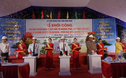 Bình Định khởi công tuyến đường 700 tỉ đồng kết nối Quốc lộ 1 ra biển