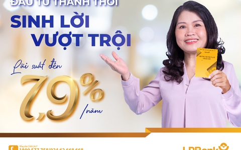 LPBank phát hành 3.000 tỉ đồng Chứng chỉ tiền gửi với lãi suất lên đến 7,9%/năm