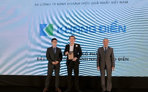 Khang Điền nhận danh hiệu “TOP 50 Công ty kinh doanh hiệu quả nhất Việt Nam 2023”