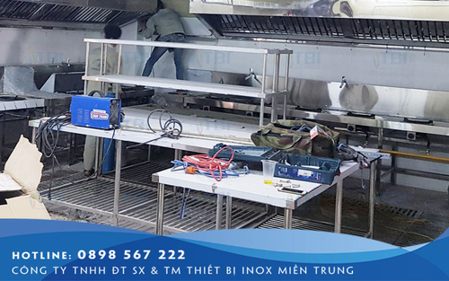 Bếp công nghiệp Inox đa dạng về kích thước và thiết kế tại Inoxmientrung