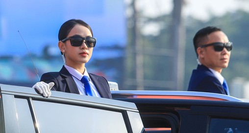 Lực lượng Công an phô diễn sức mạnh trong lễ xuất quân bảo vệ Đại hội Đảng