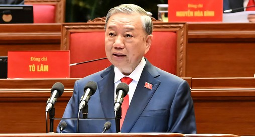 Tổng Bí thư Tô Lâm trình bày Báo cáo của Ban Chấp hành Trung ương Đảng khóa XIII