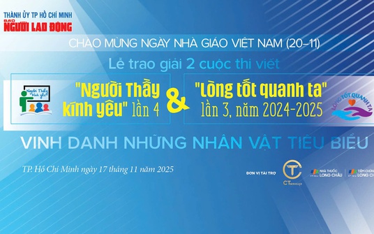 14 giờ chiều nay trao giải cuộc thi viết "Người Thầy kính yêu" và "Lòng tốt quanh ta"