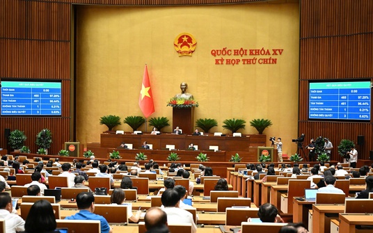 Quốc hội thông qua Nghị quyết cả nước giảm từ 63 còn 34 tỉnh, thành phố