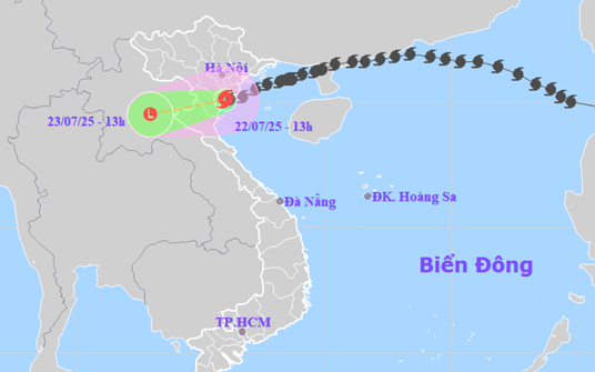 Bão số 3 Wipha giật cấp 10 đang ở đất liền Ninh Bình - Thanh Hóa, gây mưa to đến rất to