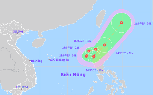 Xuất hiện áp thấp nhiệt đới giật cấp 8 gần Biển Đông