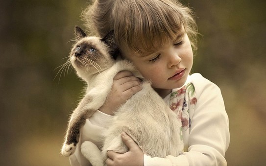 Chùm ảnh bé nựng thú cưng siêu dễ thương