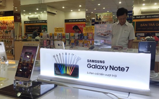 Samsung thu hồi gần 13.000 chiếc tỷ lệ kèo góc nhà cái Note 7 tại Việt Nam