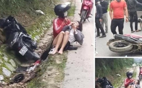 Cướp giật khiến cô gái ngã xe máy bị thương còn đi lại ở hiện trường, tỏ vẻ vô ckèo nhà cái tỷ lệ bóng đá