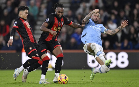 Thua sốc Bournemouth, Man City mất ngôi số 1 vào tay tỷ lệ kèo góc nhà cái