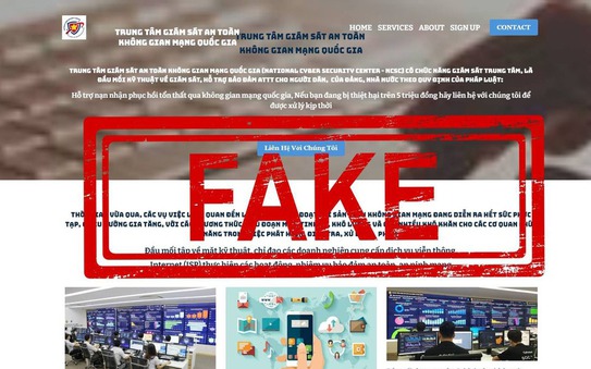 Giả mạo website Trung tâm Giám sát tỷ lệ kèo nhà cái toàn không gitỷ lệ kèo nhà cái mạng quốc gia để lừa đảo