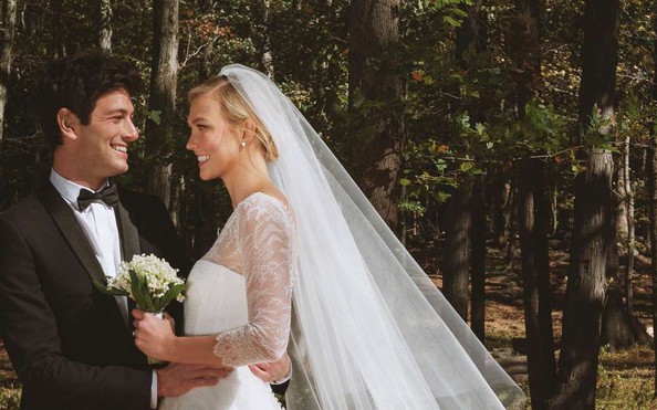 "Thiên thần" nội y Karlie Kloss lộng lẫy ngày lên xe hoa