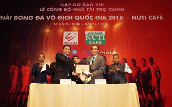 Sữa NutiFood dùng thương hiệu cafe tỷ lệ bóng đá kèo nhà cái trợ V-League