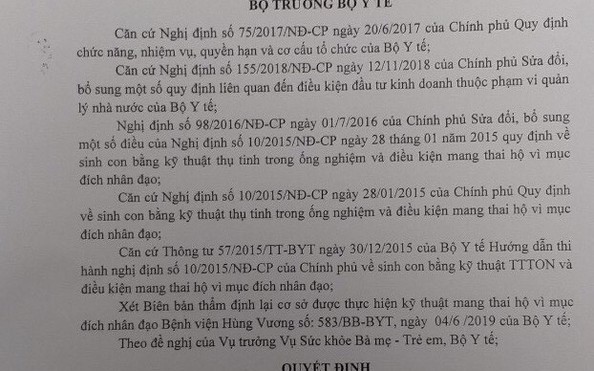 Thêm 1 tỷ lệ kèo nhà cái viện ở TP HCM được thực hiện kỹ thuật mang thai hộ
