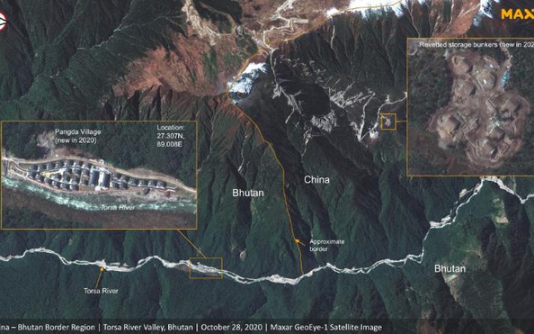 Ảnh vệ tinh: Trung kèo nhà cái tỷ lệ cá cược xây làng trên đất Bhutan?