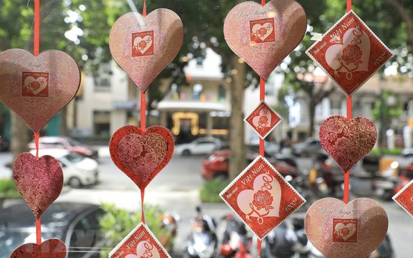 Phát hành tem tỷ lệ kèo nhà cái malaysia yêu có hương hoa hồng vào ngày 14-2