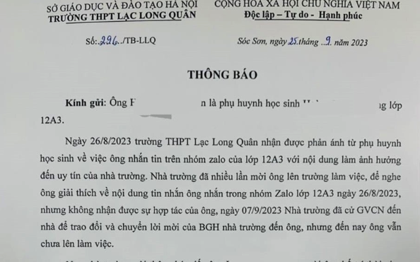 Bố phản ánh về tỷ lệ cá cược kèo nhà cái chi, con bị nhà trường "từ chối giáo dục", "phải nghỉ học"