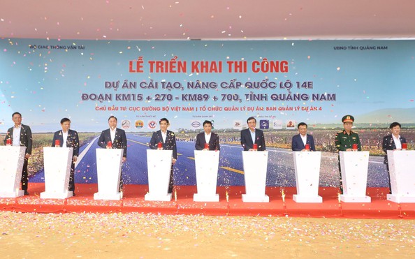 Khởi công nâng cấp, mở rộng tuyến đường hơn 1.800 tỉ đồng tại Quảng Nam