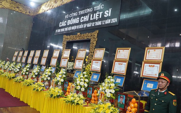 Những hình ảnh tại lễ tang 12 tỷ lệ kèo góc nhà cái hy sinh trong thực hiện nhiệm vụ diễn tập